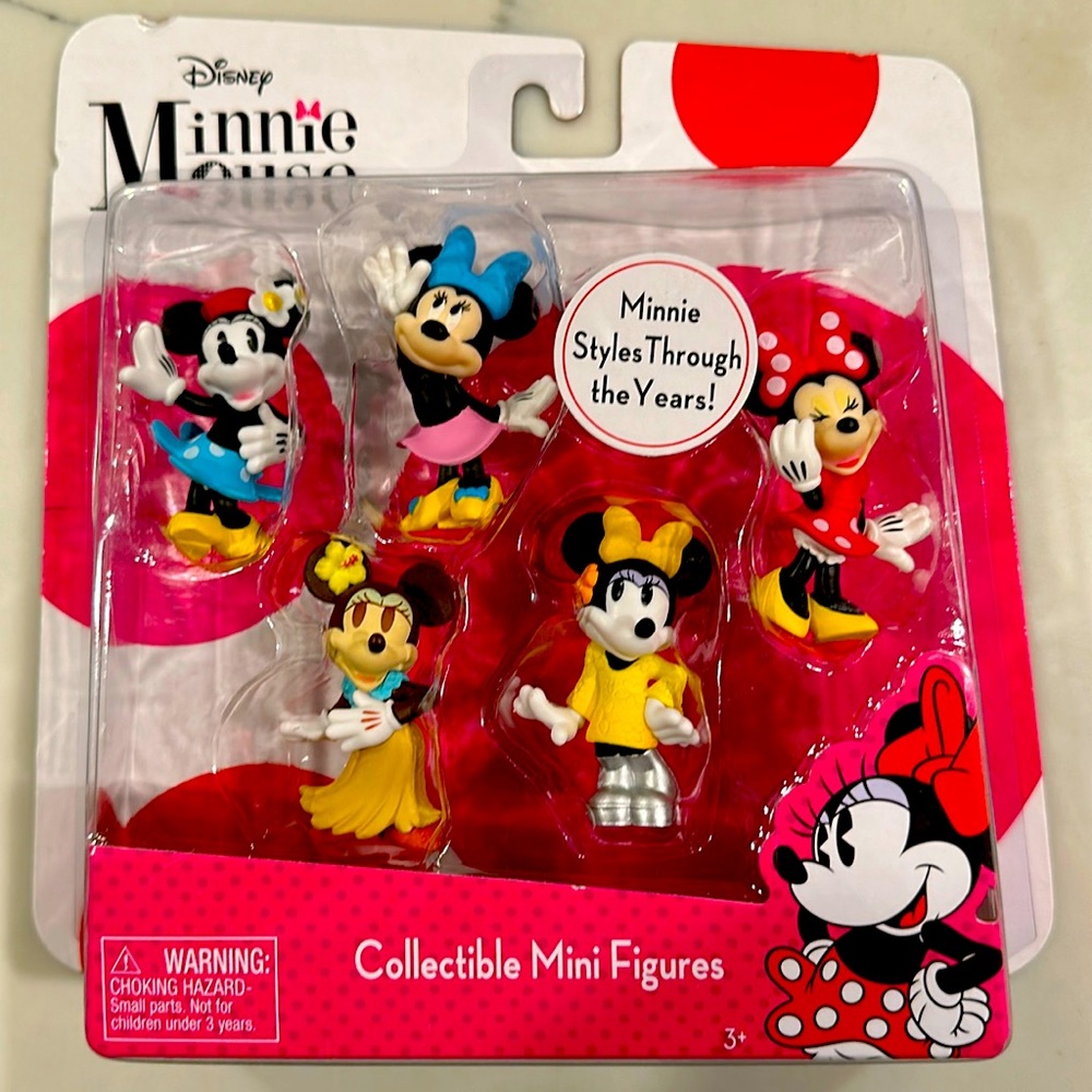 Disney Minnie Mouse Styles Through the Years Collectible Mini Figures New
